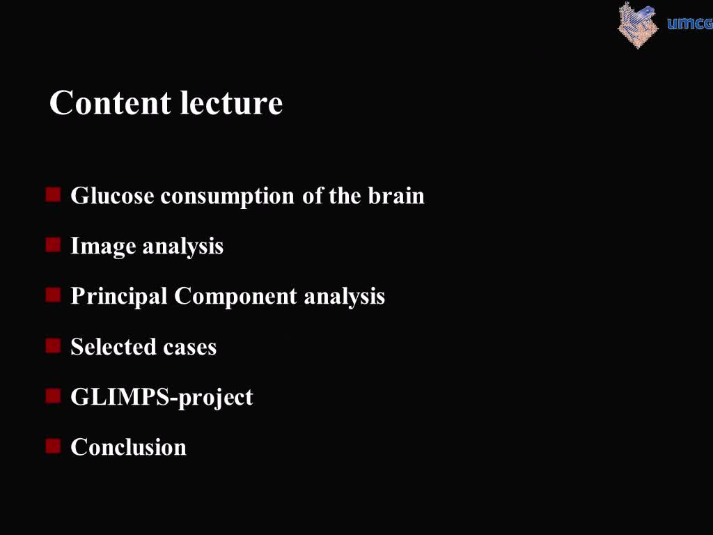 基于FDG摄取和主成分分析的神经变性脑疾病的脑模式识别