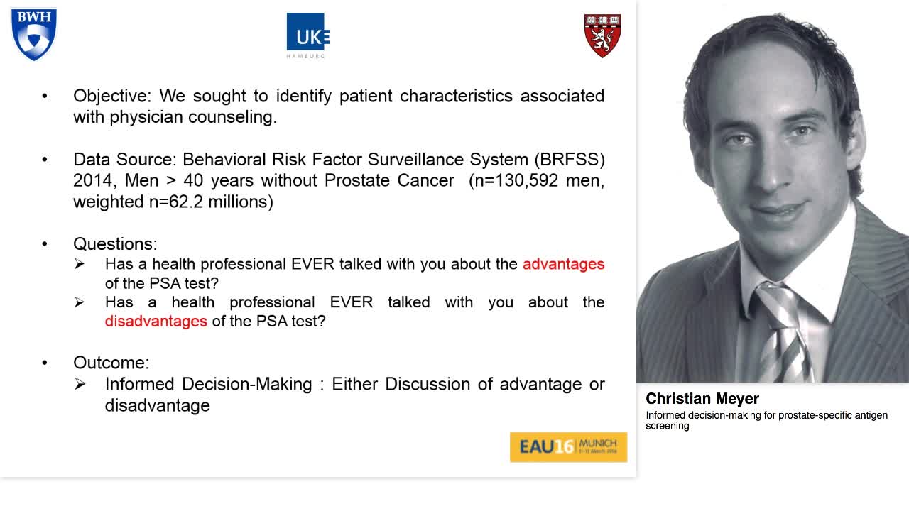 Informed decision-making for prostate-specific antigen sc-