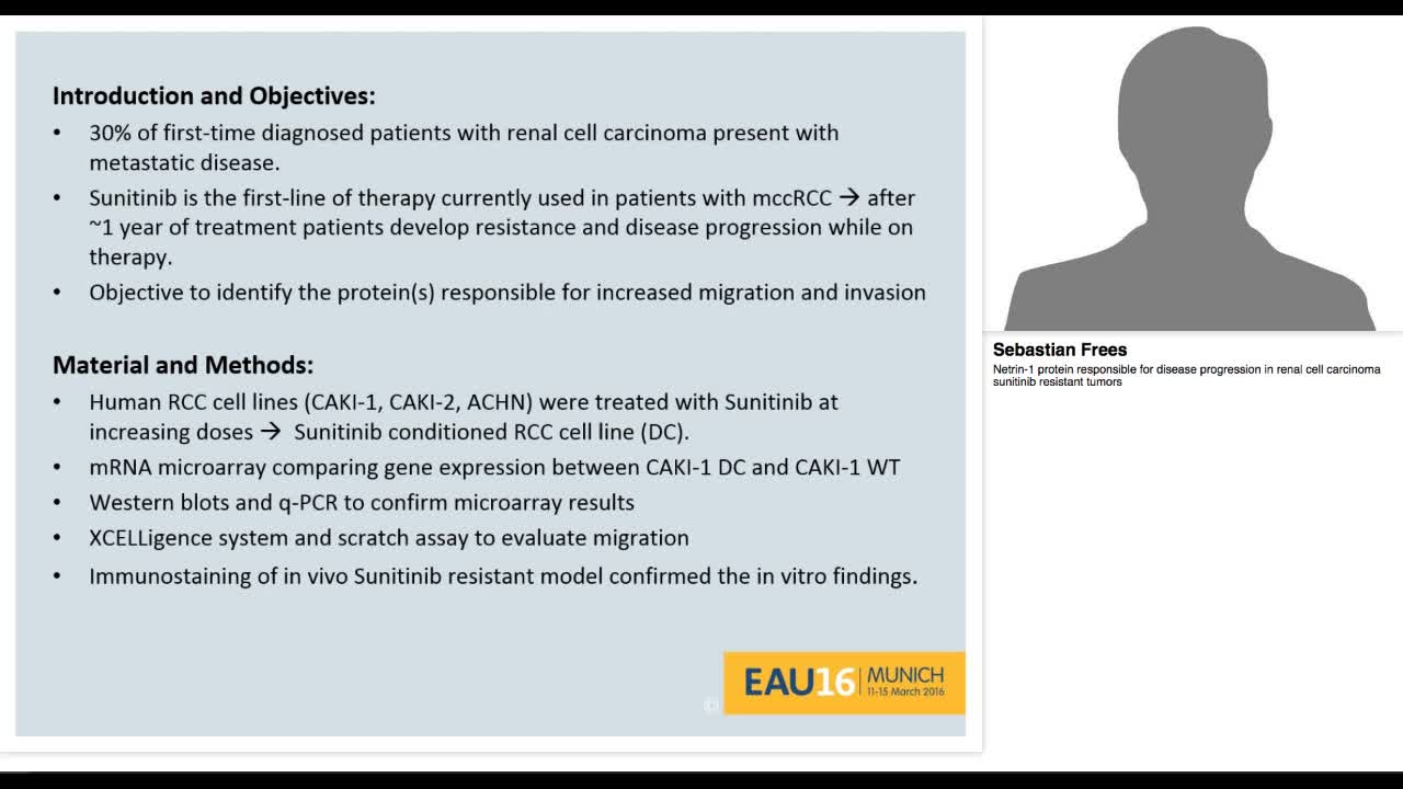 Netrin-1 protein responsible for disease progression in r-