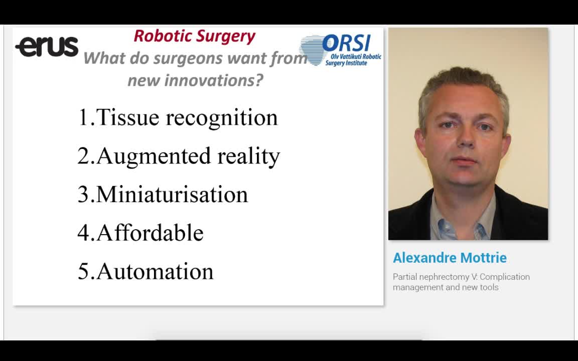 Partial nephrectomy V, Complication management and new to..-