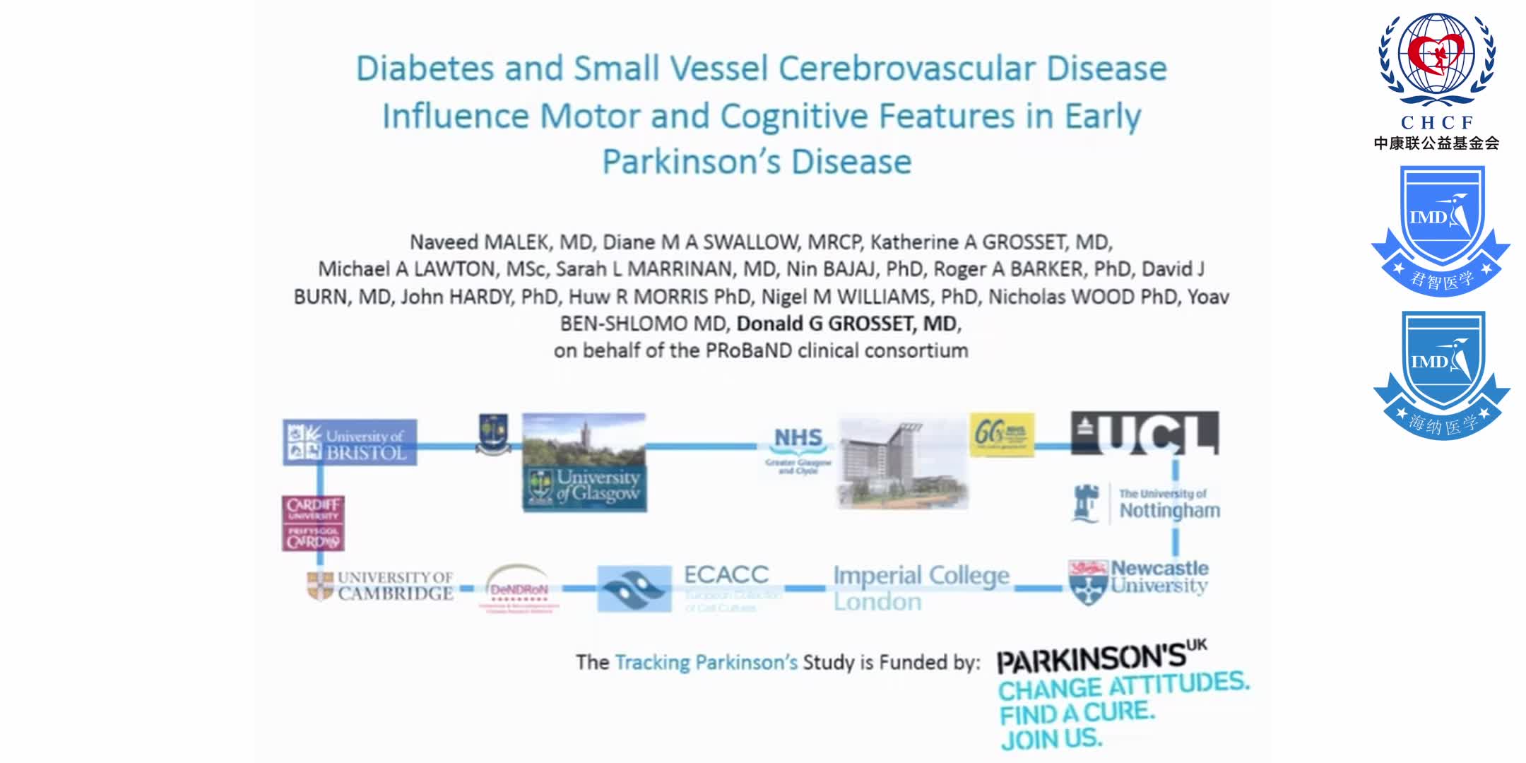 Diabetes and Small Vessel Cerebrovascular Disease Influence Motor and Cognitive Features in Early Parkinson's Disease 1-1