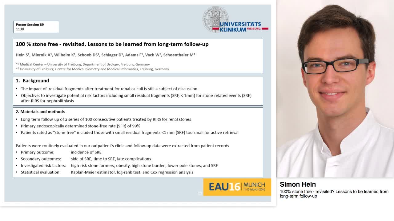 100% stone free - revisited. Lessons to be learned from l-