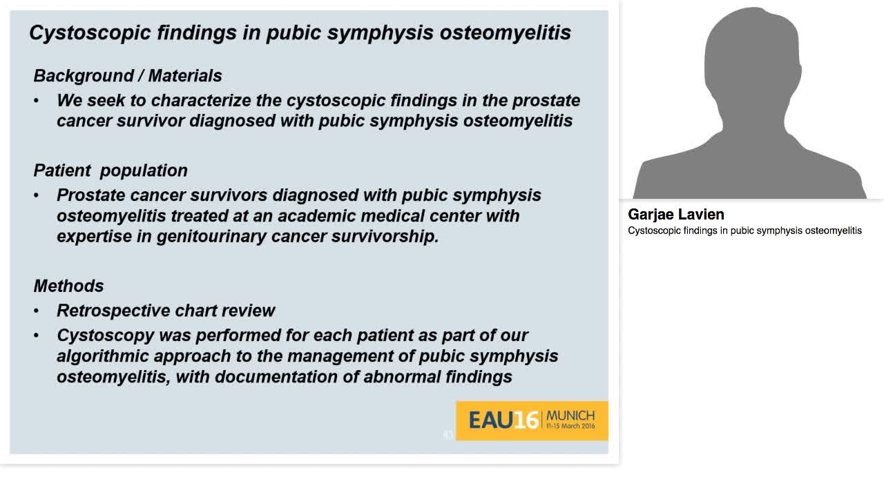 Cystoscopic findings in pubic symphysis osteomyelitis