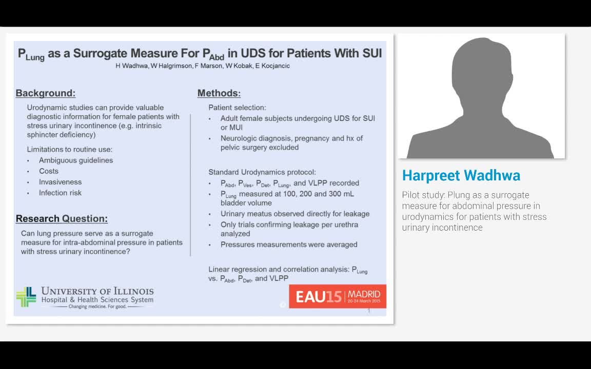 Pilot study, Plung as a surrogate measure for abdominal p..-