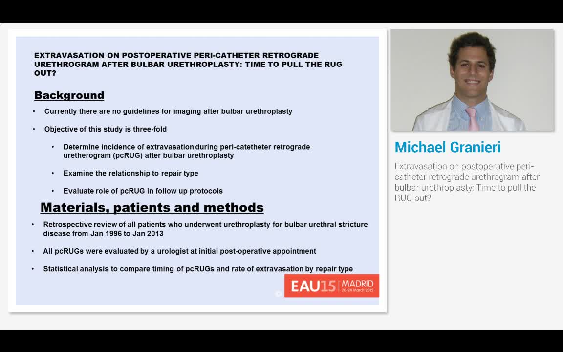 Extravasation on postoperative peri-catheter retrograde u..-