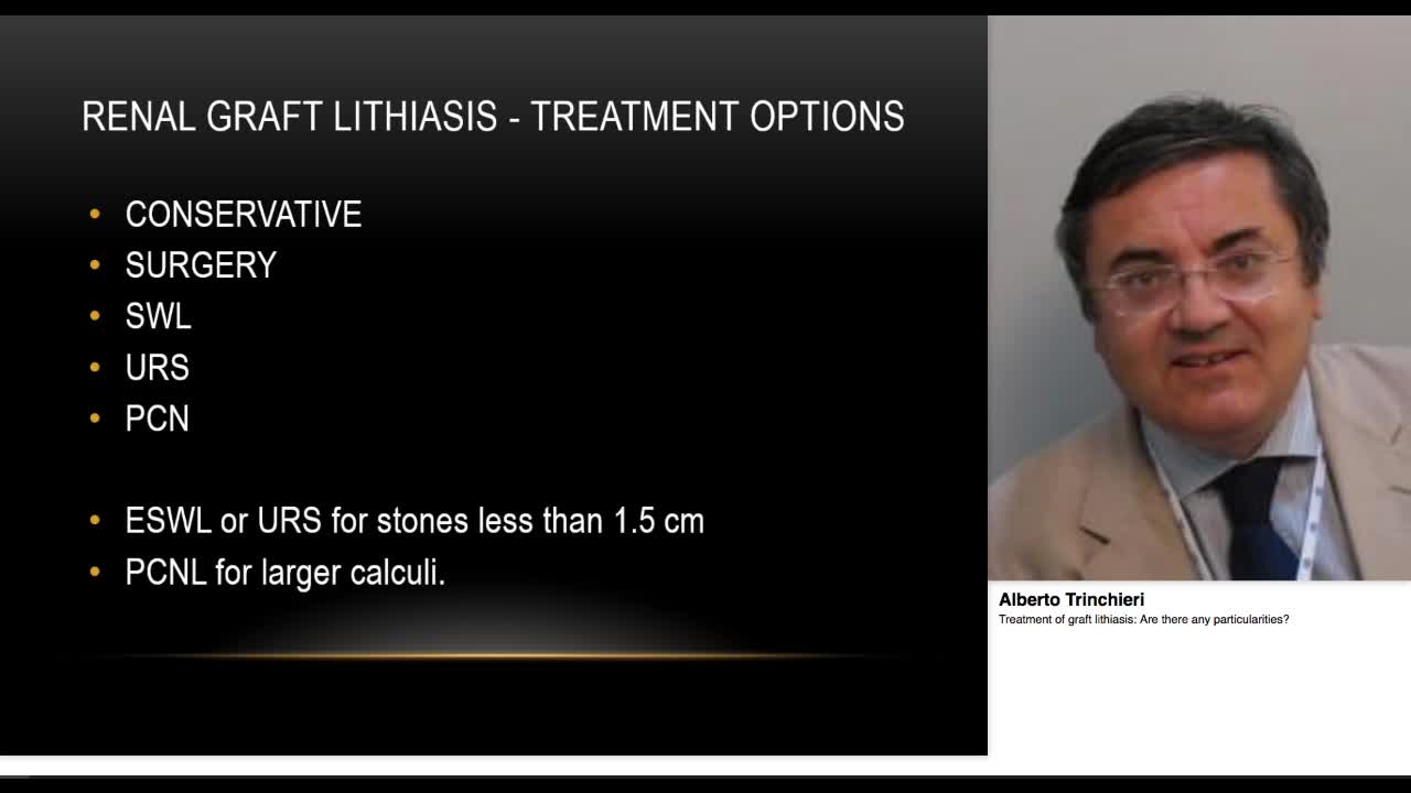 Treatment of graft lithiasis, Are there any particularities.