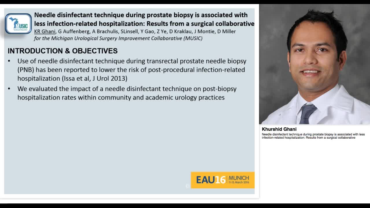 Needle disinfectant technique during prostate biopsy is a-