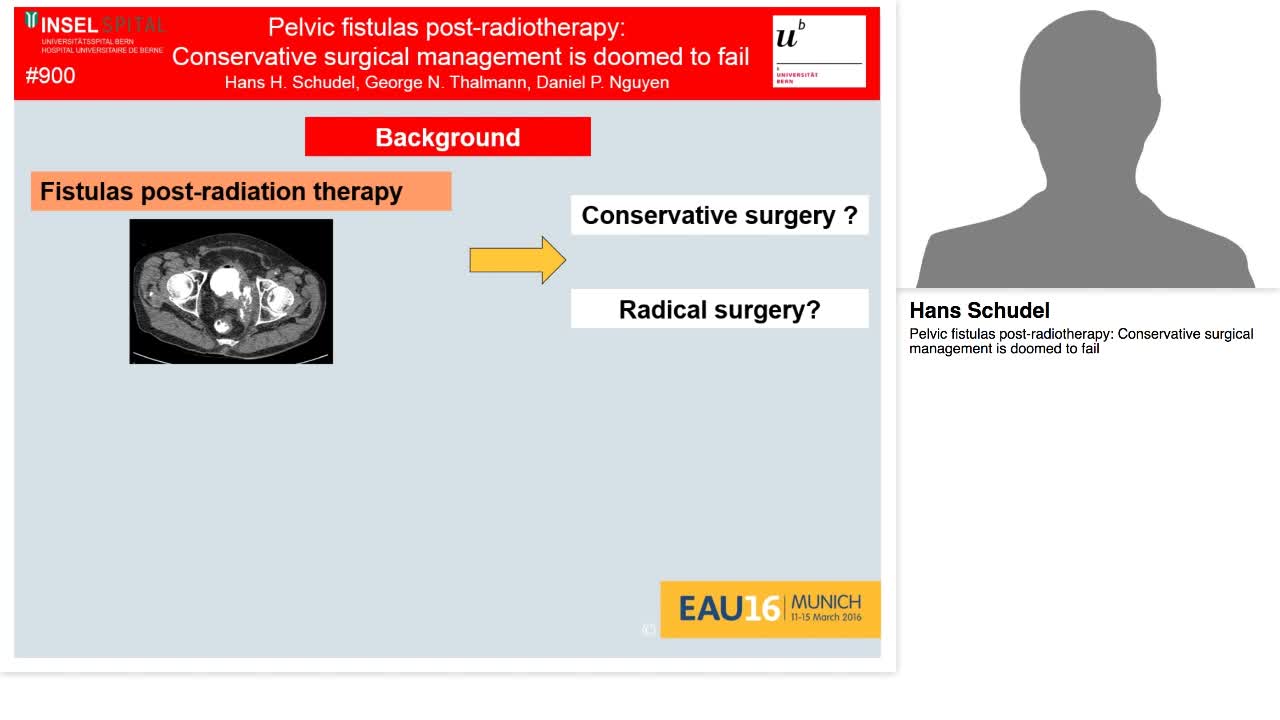 Pelvic fistulas post-radiotherapy, Conservative surgical -