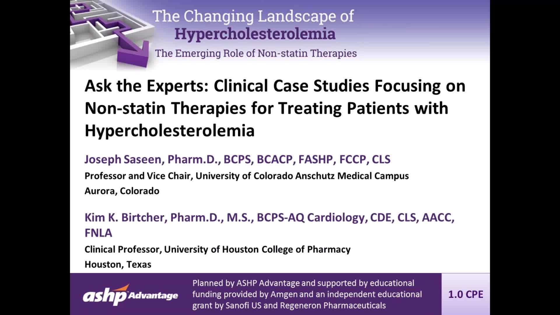 3.询问专家们关于非他汀类药物治疗高胆固醇血症患者的临床案例研究
