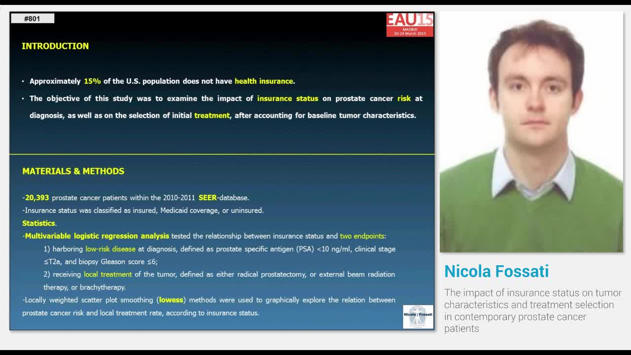 The impact of insurance status on tumor characteristics a..-