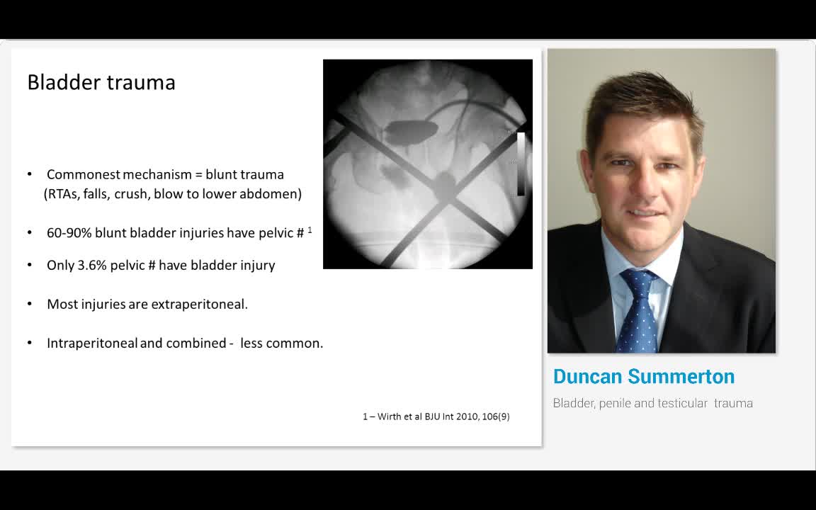 Bladder, penile and testicular trauma