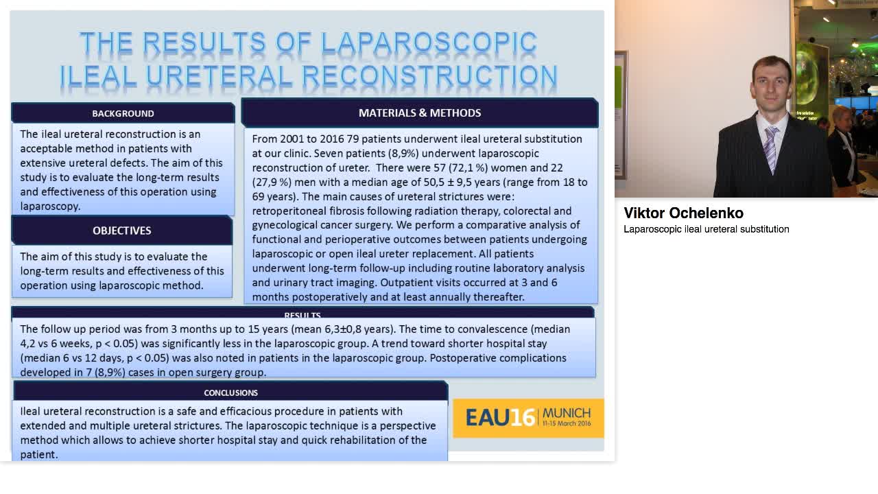 Laparoscopic ileal ureteral substitution