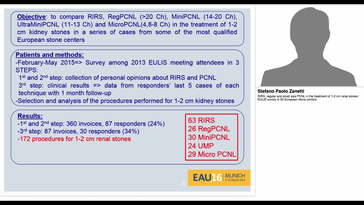 RIRS, regular and small size PCNL in the treatment of 1-2-