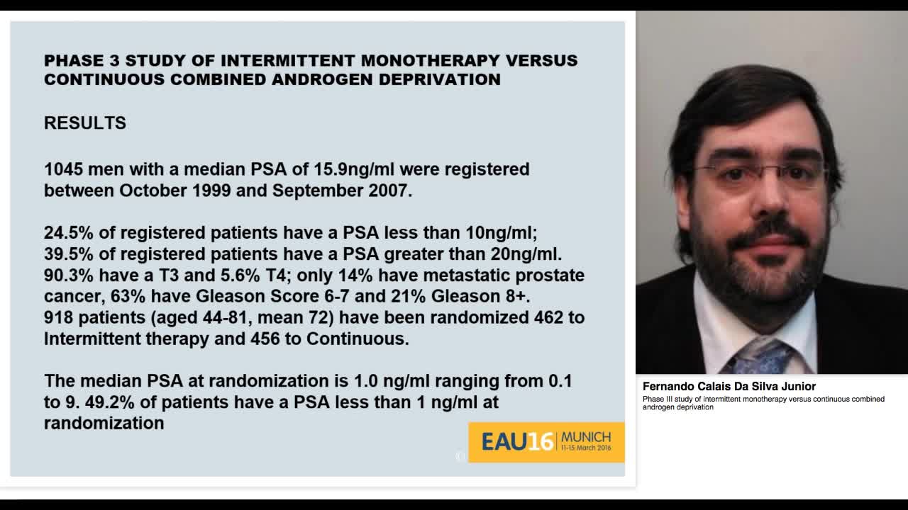 Phase III study of intermittent monotherapy versus contin-