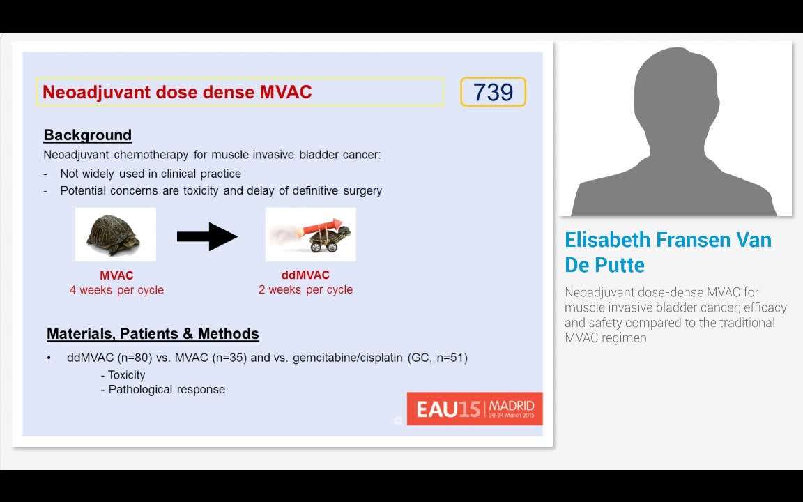 Neoadjuvant dose-dense MVAC for muscle invasive bladder c..-
