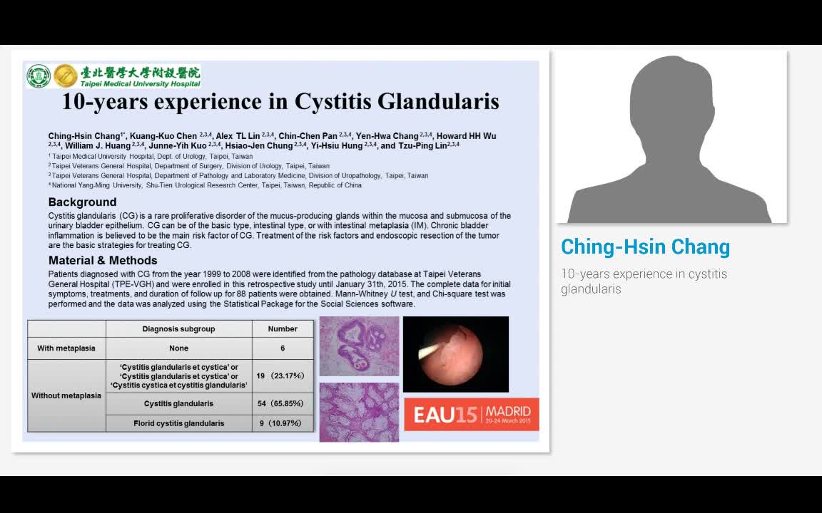 10 years experience in cystitis glandularis