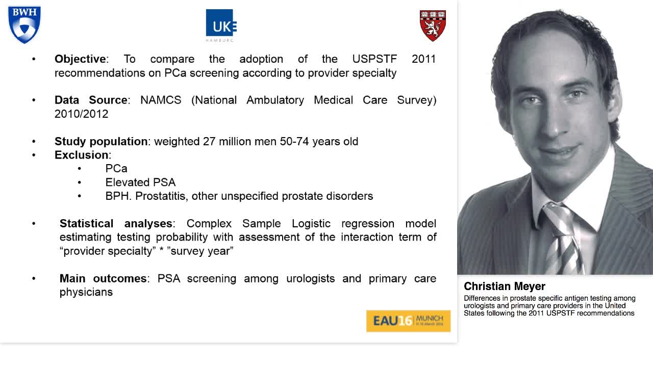 Differences in prostate specific antigen testing among ur-