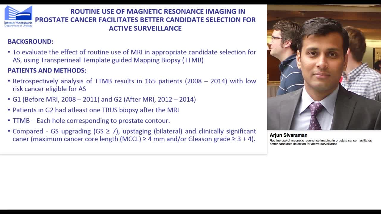 Routine use of magnetic resonance imaging in prostate can-