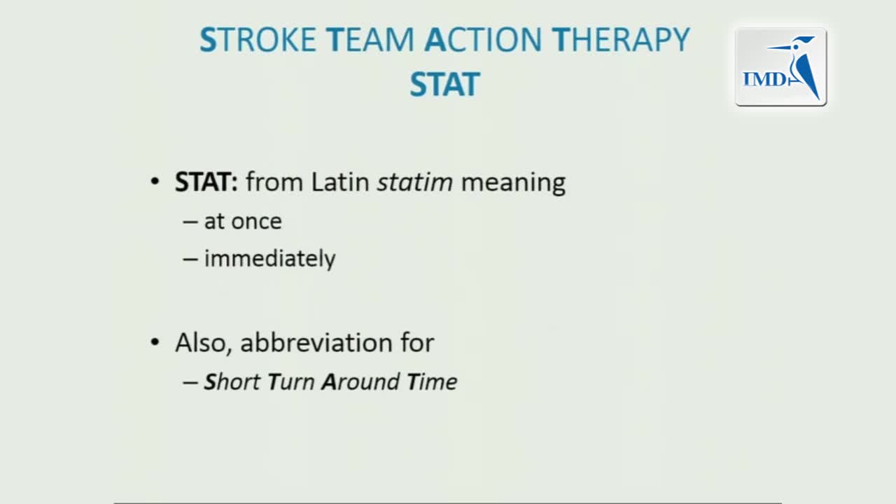 《神经科》2018年第11讲（总第156讲）：卒中团队行动疗法（简称STAT）现状