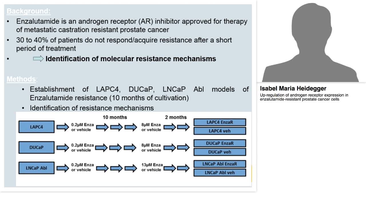 Up-regulation of androgen receptor expression in enzaluta-