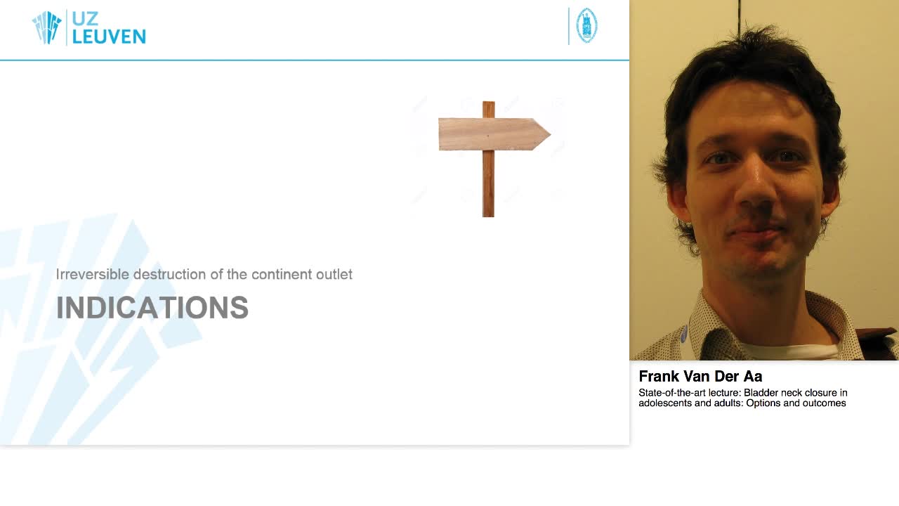 Bladder neck closure in adolescents and adults, Options a-