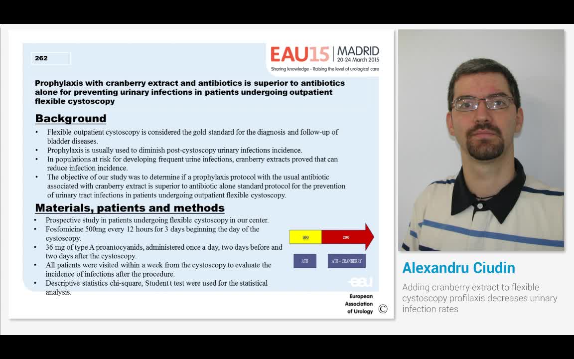 Adding cranberry extract to flexible cystoscopy profilaxi..-