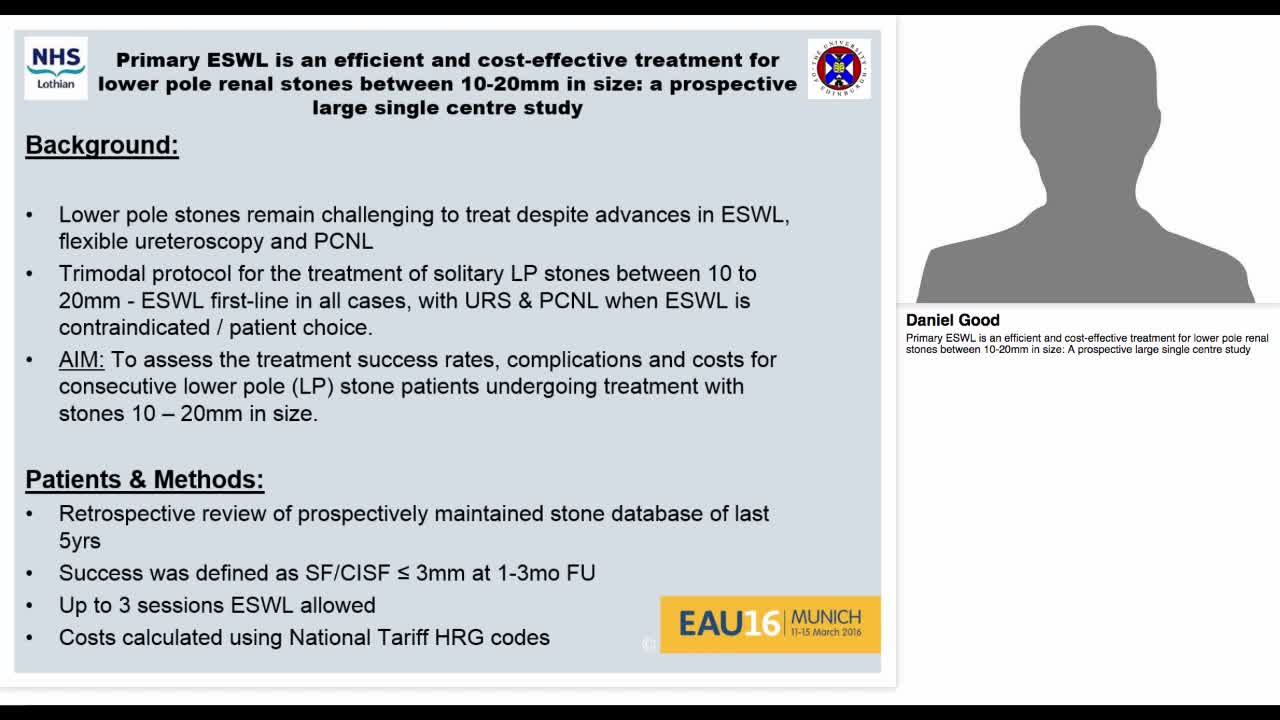 Primary ESWL is an efficient and cost-effective treatment-