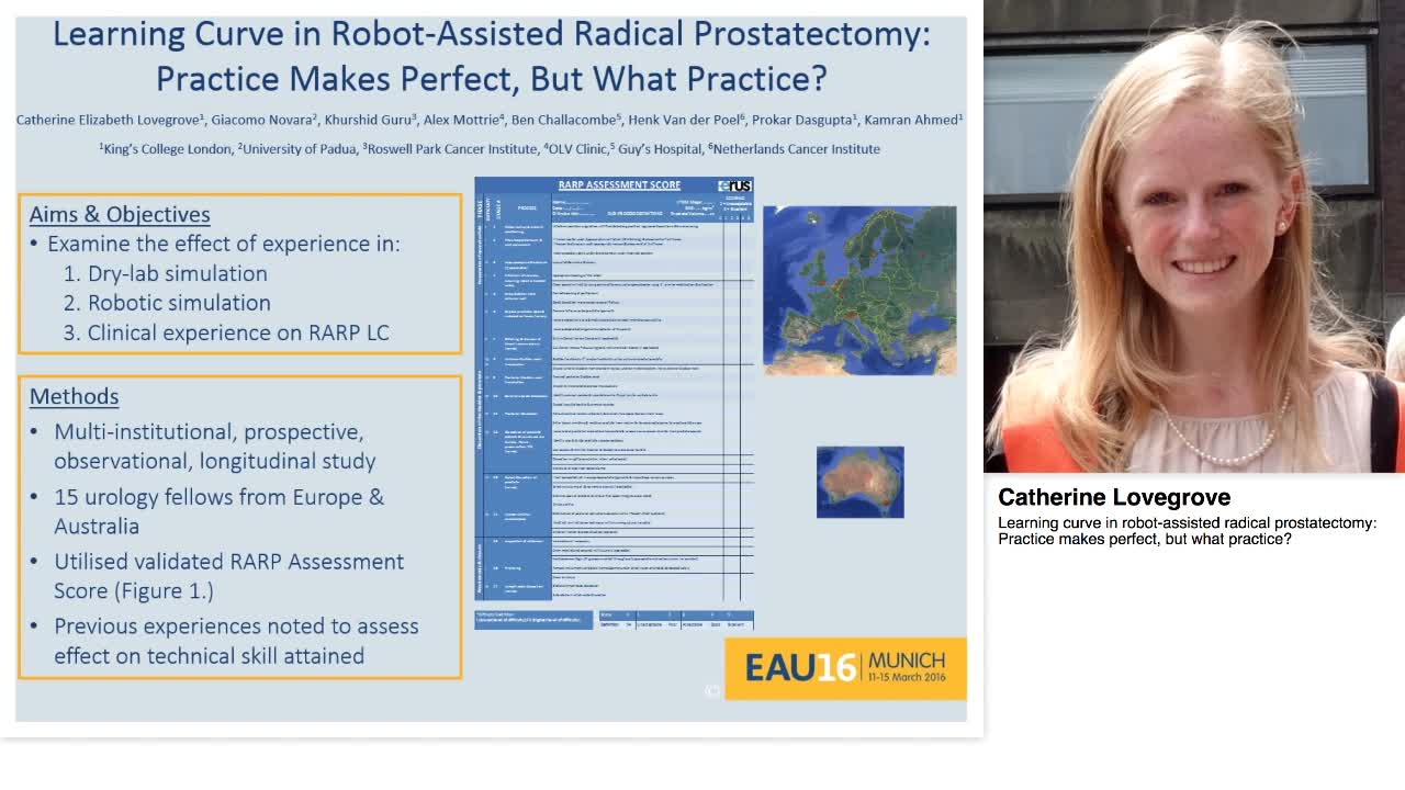 Learning curve in robot-assisted radical prostatectomy, P-