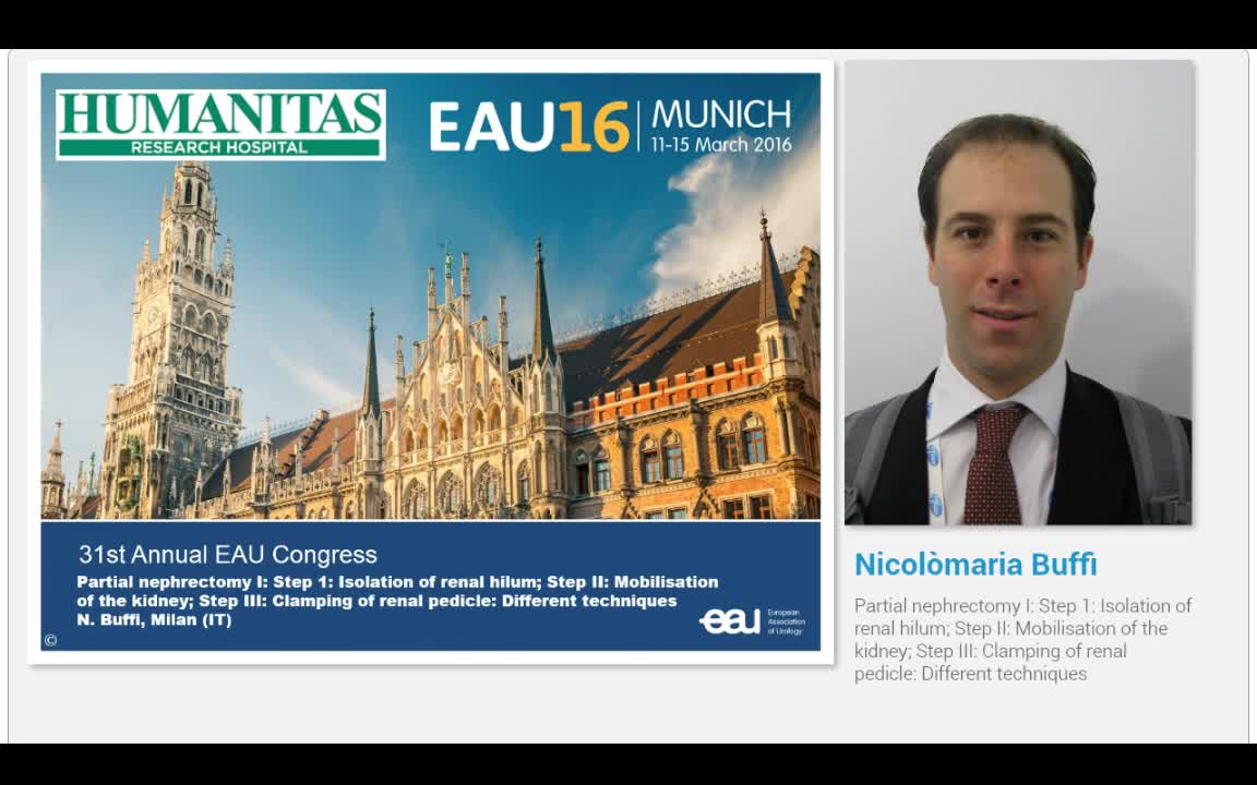 Partial nephrectomy I, Step 1, Isolation of renal hilum; ..-