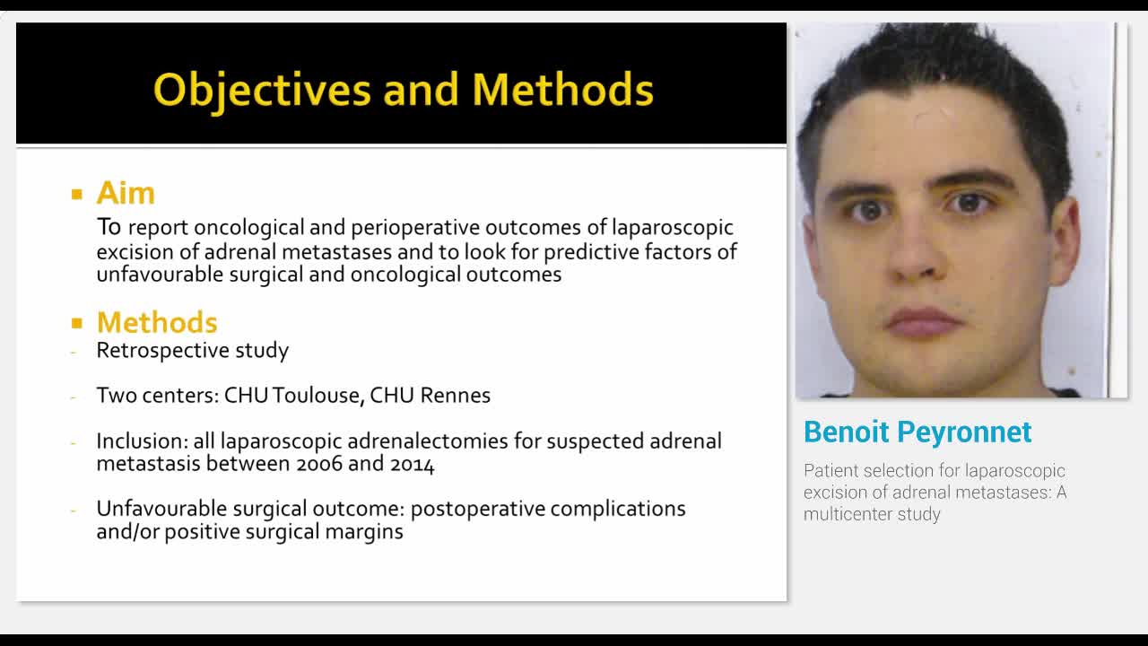 Patient selection for laparoscopic excision of adrenal me..-