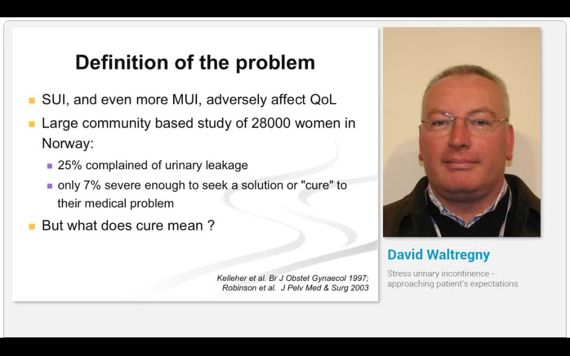 Stress urinary incontinence - approaching patient's expec..-