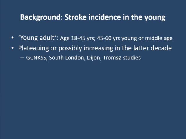 Temporal Trends in Stroke Incidence in the Young in the Framingham Study