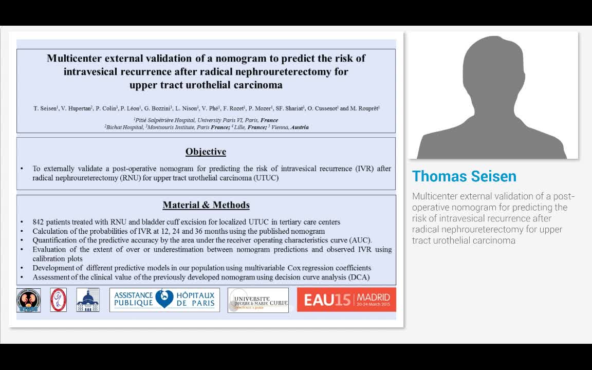 Multicenter external validation of a post-operative nomog..-