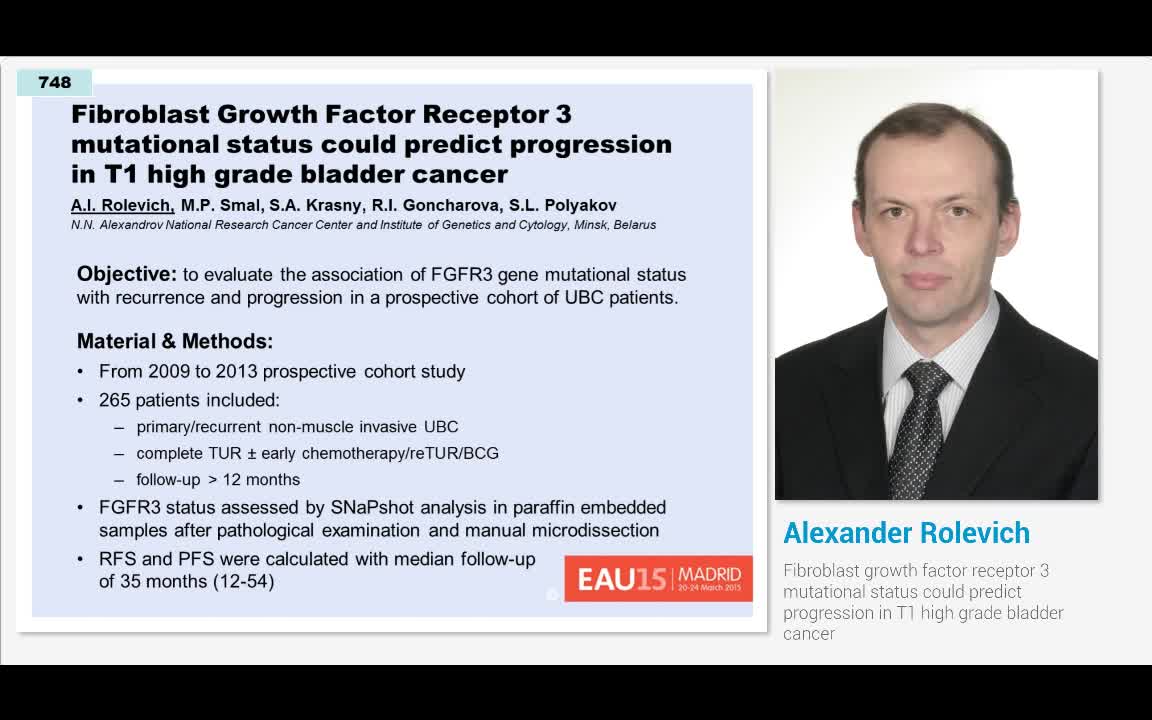 Fibroblast growth factor receptor 3 mutational status cou..-