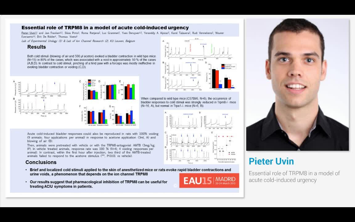 Essential role of TRPM8 in a model of acute cold-induced ..-