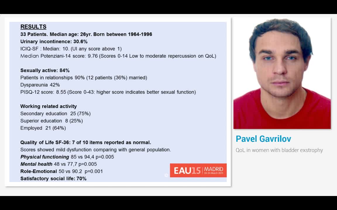 QoL in women with bladder exstrophy