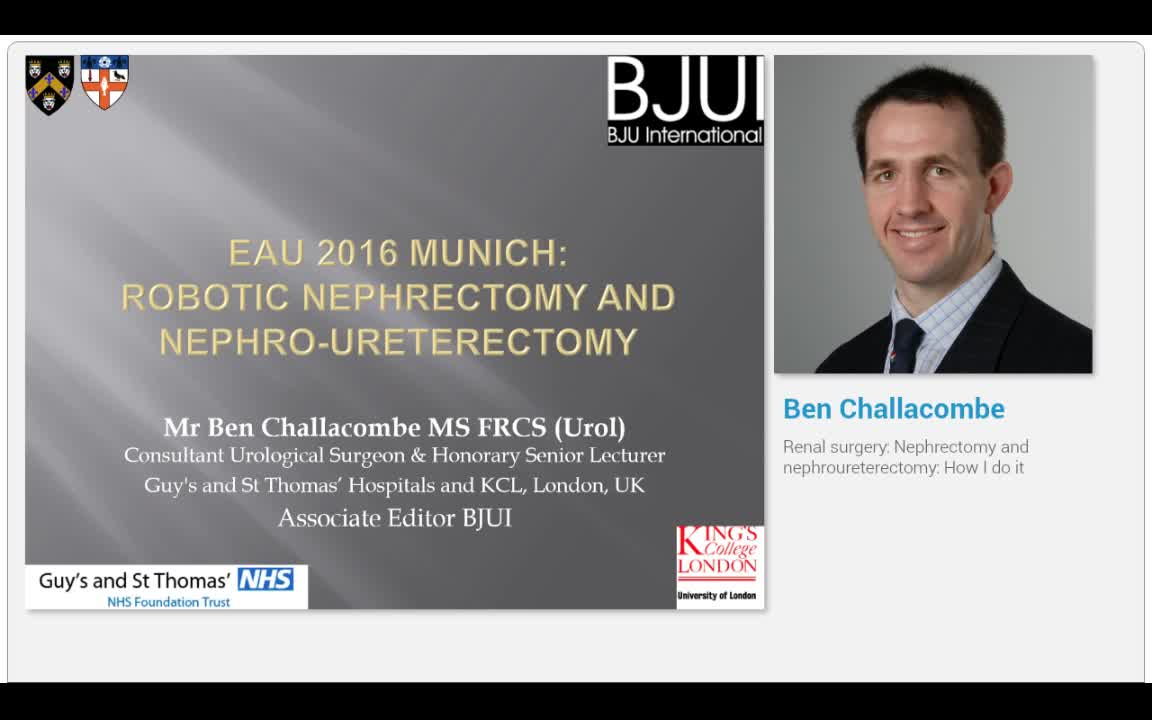 Renal surgery, Nephrectomy and nephroureterectomy, How I ..-