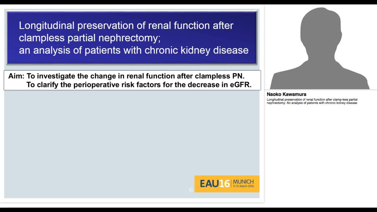 Longitudinal preservation of renal function after clamp-l-