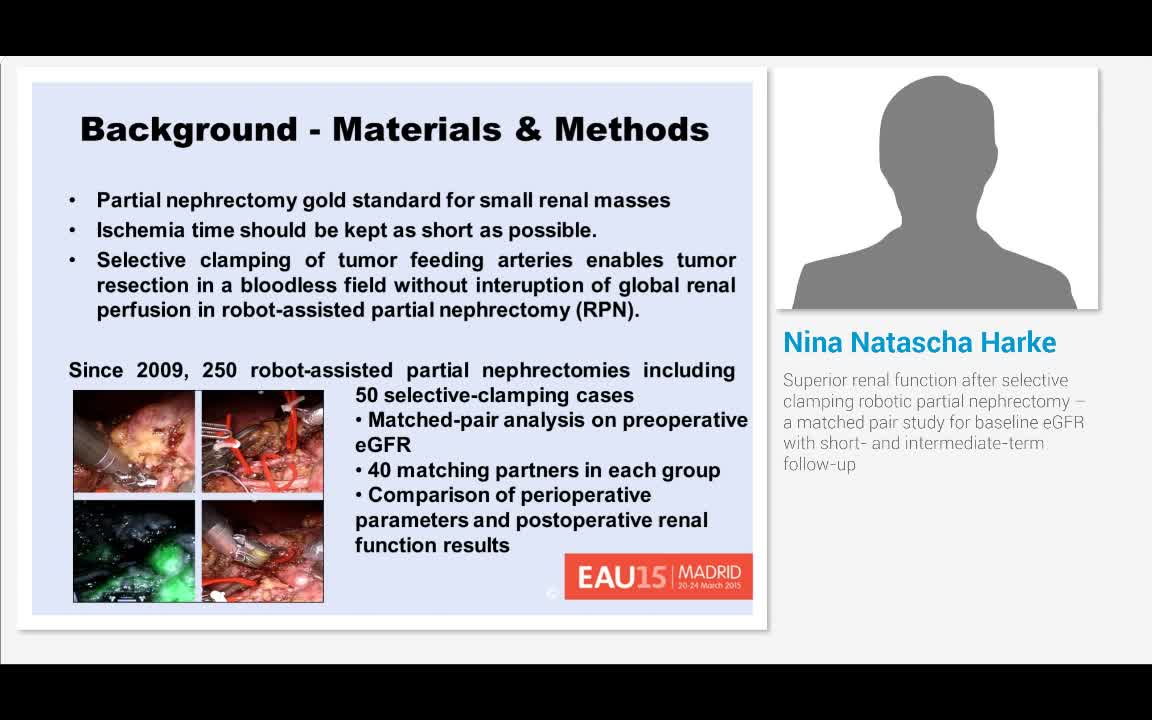 Superior renal function after selective clamping robotic ..-