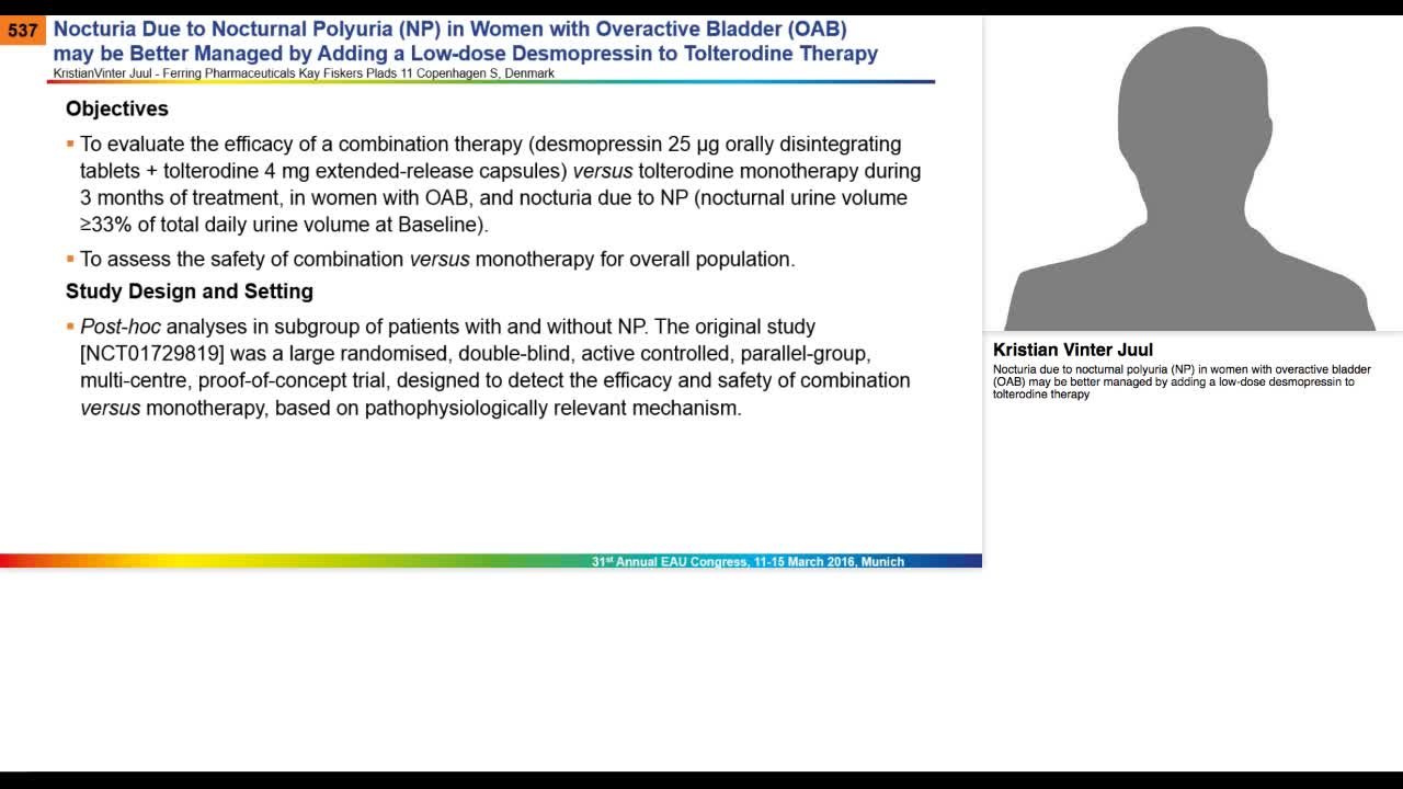 Nocturia due to nocturnal polyuria (NP) in women with ove-