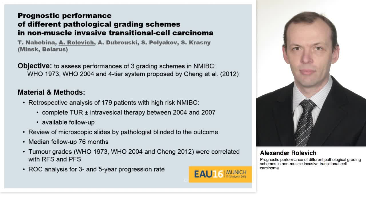 Prognostic performance of different pathological grading -