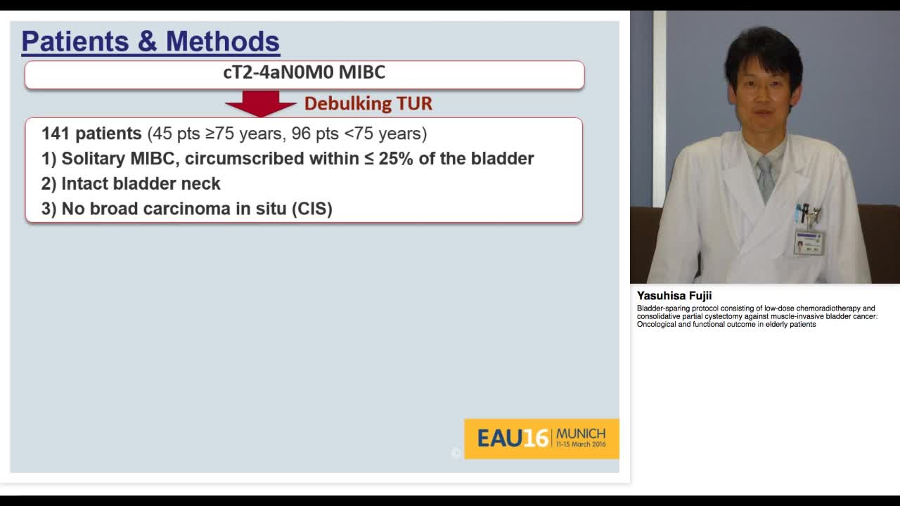 Bladder-sparing protocol consisting of low-dose chemoradi-