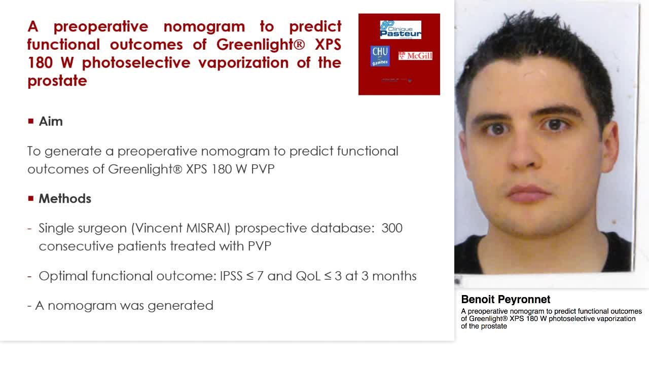 A preoperative nomogram to predict functional outcomes of-