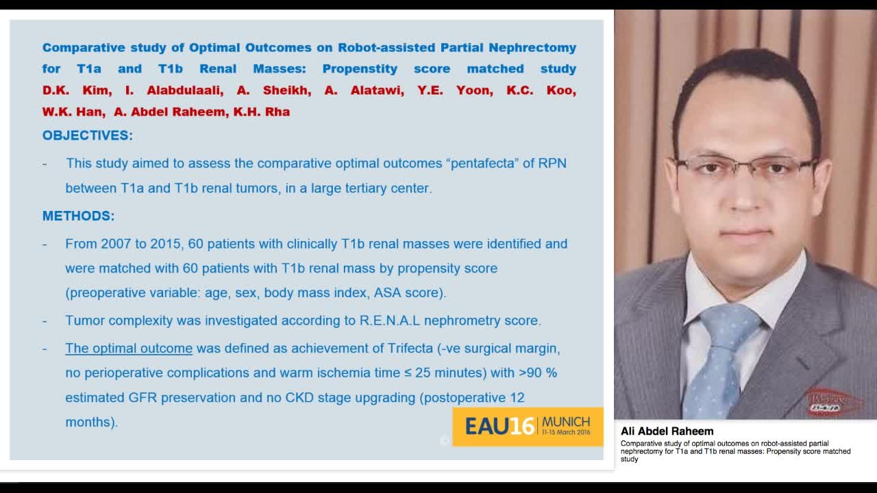 Comparative study of optimal outcomes on robot-assisted p-