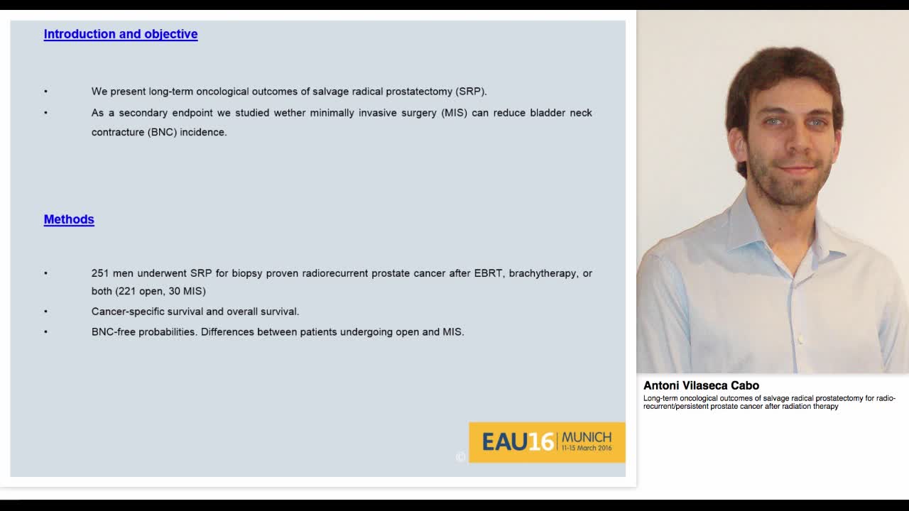 Long-term oncological outcomes of salvage radical prostat-