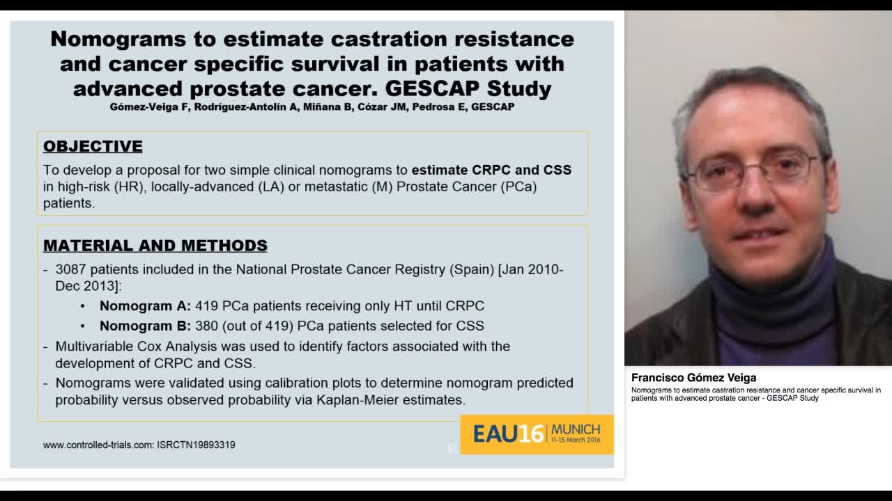 Nomograms to estimate castration resistance and cancer sp-