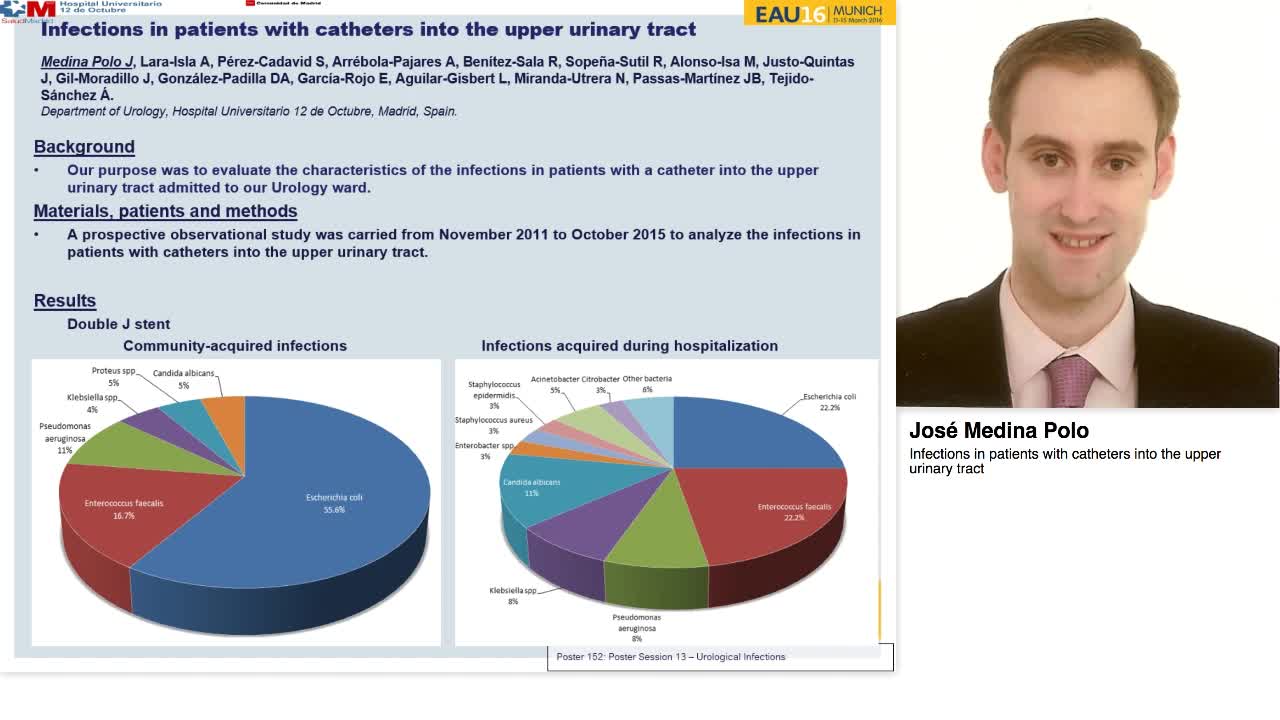 Infections in patients with catheters into the upper urin-
