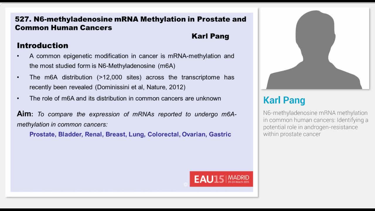 N6-methyladenosine mRNA methylation in common human cance..-