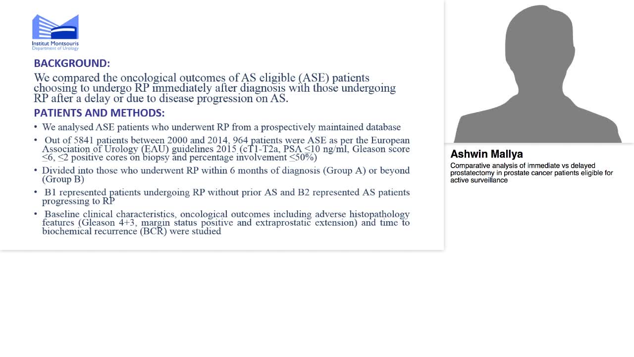 Comparative analysis of immediate vs delayed prostatectom-