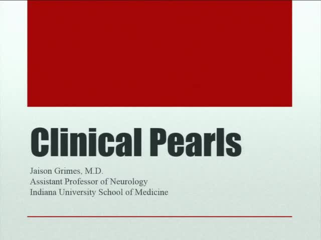Clinical Pearls